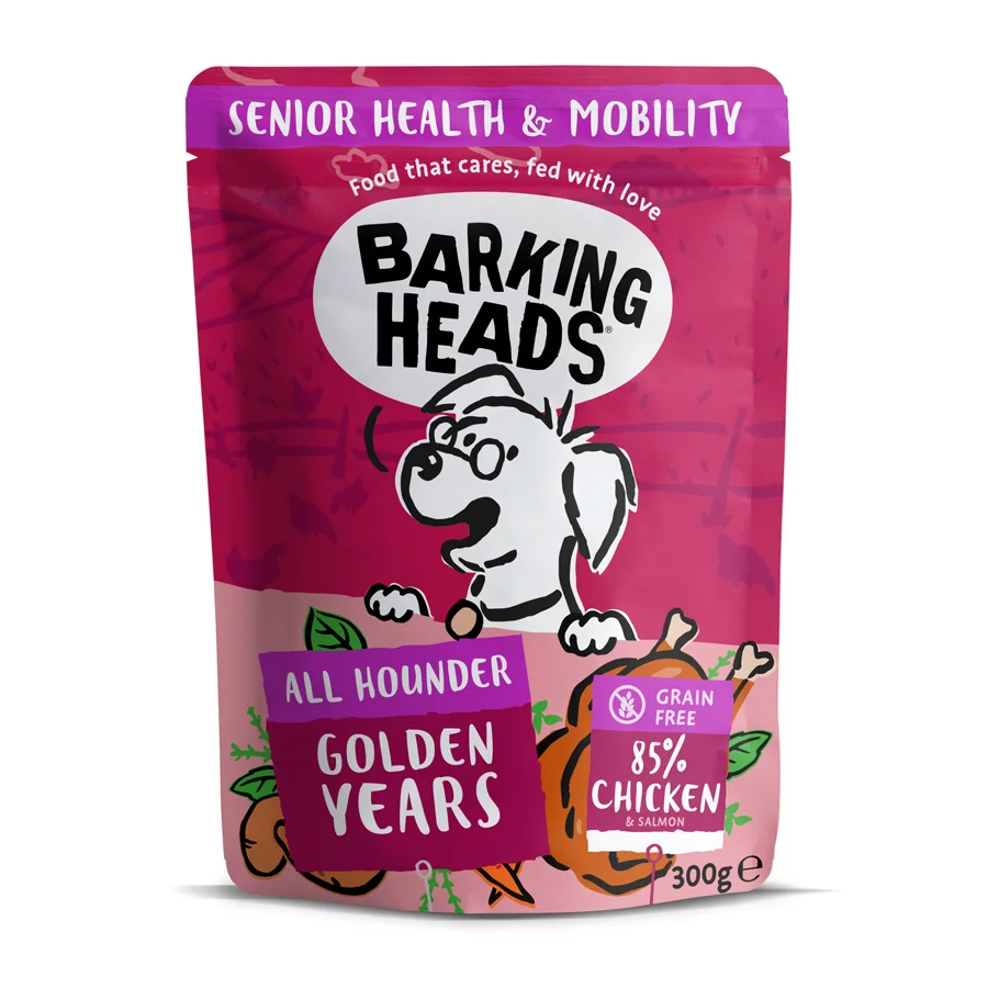 Authentic Barking Heads Golden Years Senior Dog Wet Food Chicken 300g Verified