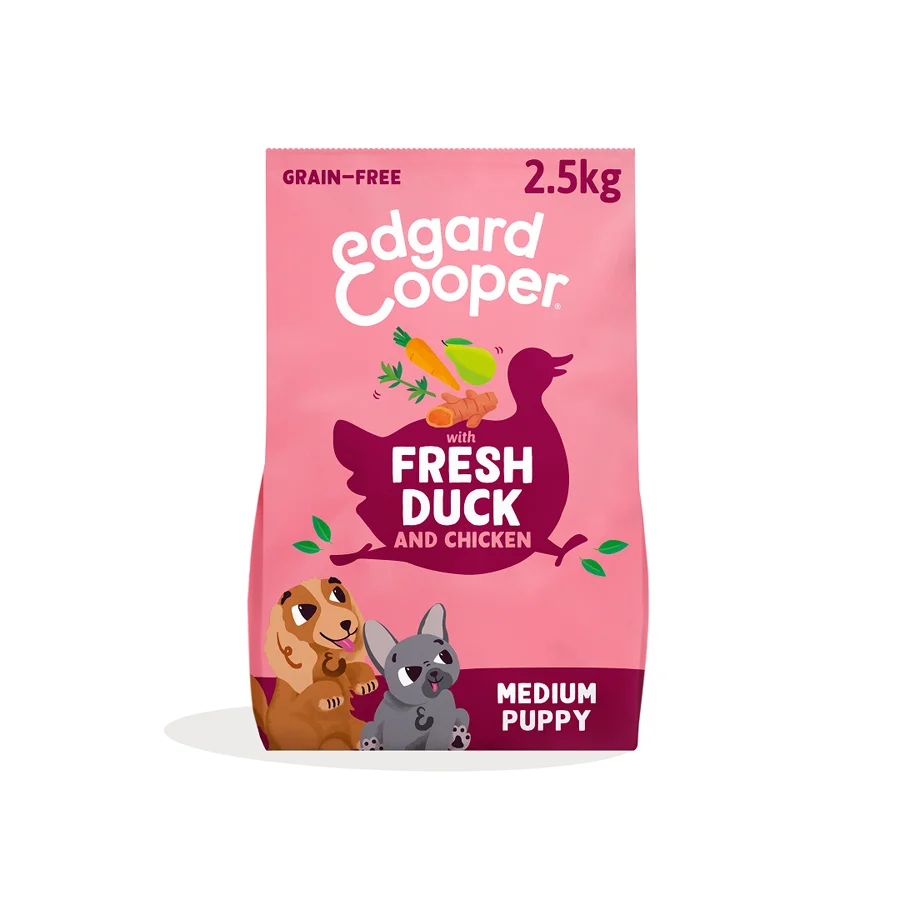 Original Edgard Cooper Grain Puppy Dry Dog Food Duck Chicken 2.5kg Recyclable