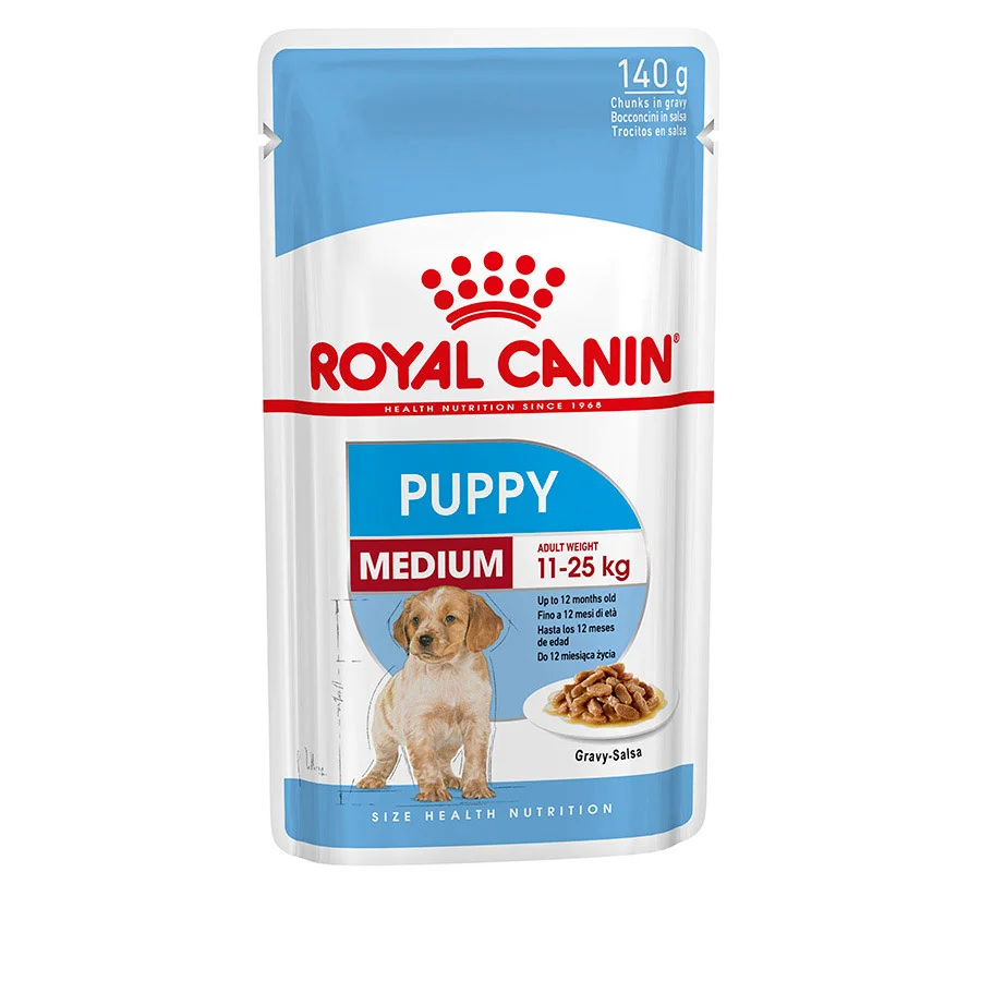 Lightweight Royal Canin Medium Breed Puppy Wet Dog Food Gravy 10x140g Modern