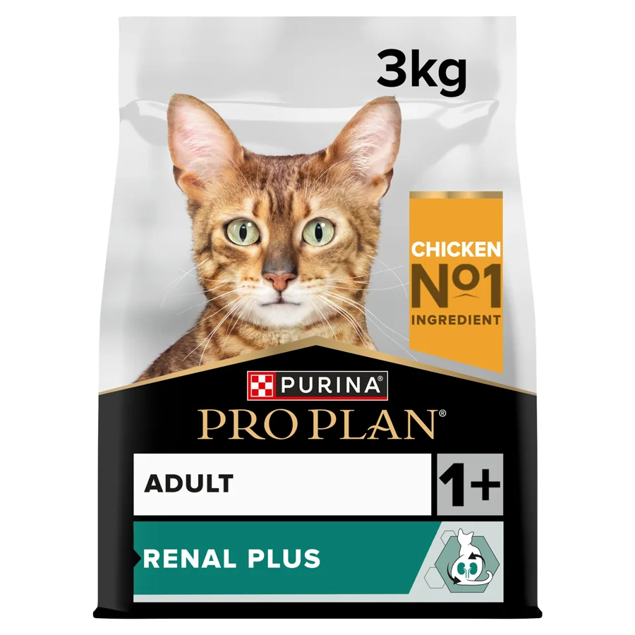 Original Pro Plan Renal Plus Adult Dry Cat Food Chicken 3kg Proven