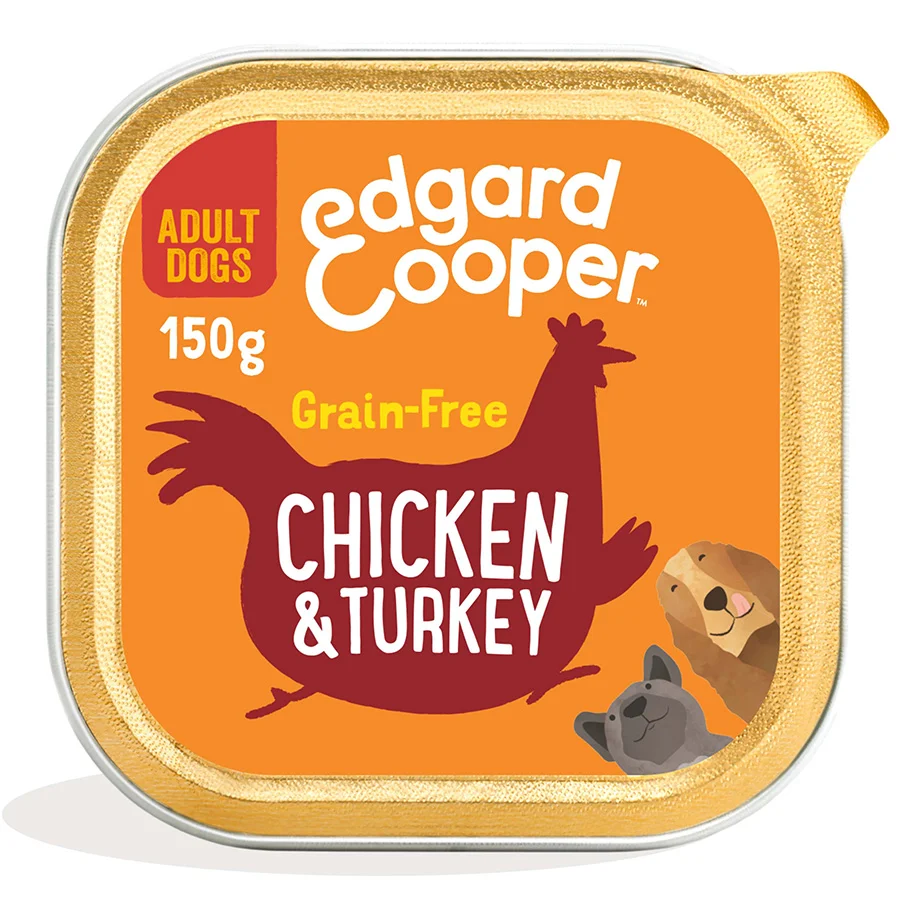 Excellent Edgard and Cooper Chicken and Turkey with Apple Adult Wet Dog Food 150g Durable