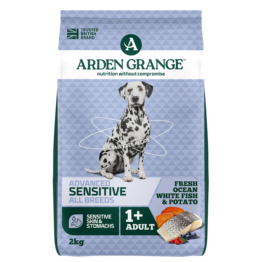Exceptional Arden Grange Sensitive Grain Adult Dry Dog Food Fish Potato 2kg Healthy