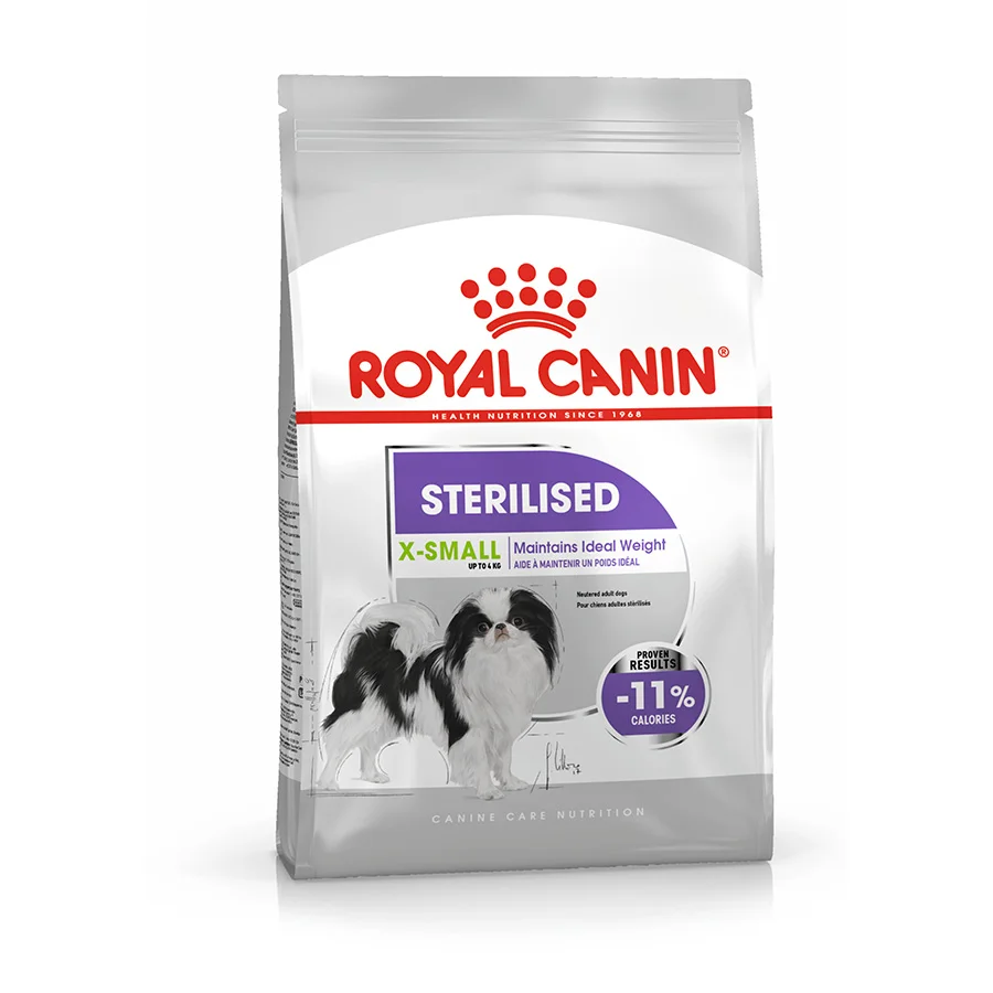 Optimized Royal Canin X-Small Sterilised Adult Dry Dog Food 1.5kg Powerful