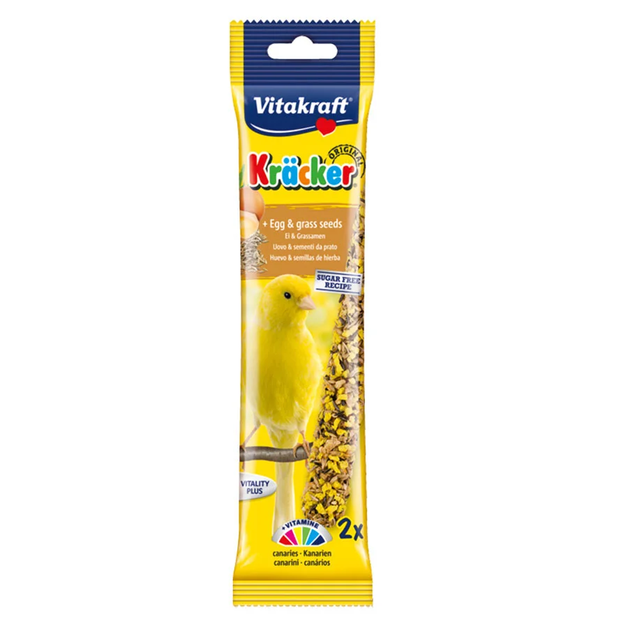 High-Grade Vitakraft Canary Treat Sticks Egg Grass Seeds 2 Pack Traditional