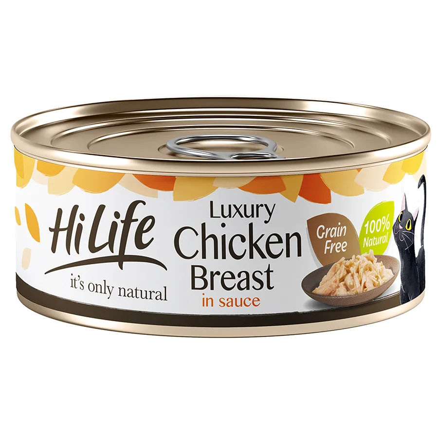 Expertly Made HiLife It x27 s Only Natural Luxury Wet Adult Cat Food Chicken Breast Sauce 70g Prestigious
