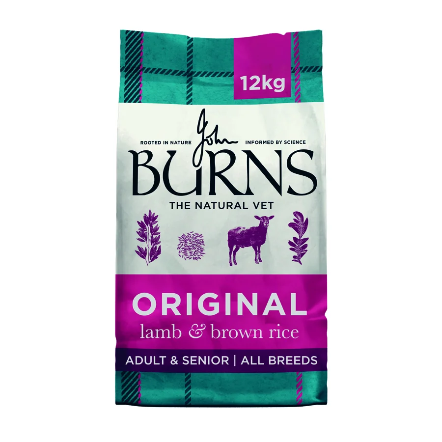 Durable Burns Dry Dog Food Lamb Brown Rice 12kg Minimalist