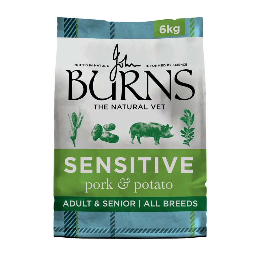 Enhanced Burns Sensitive Dry Dog Food Pork Potato 6kg Luxury