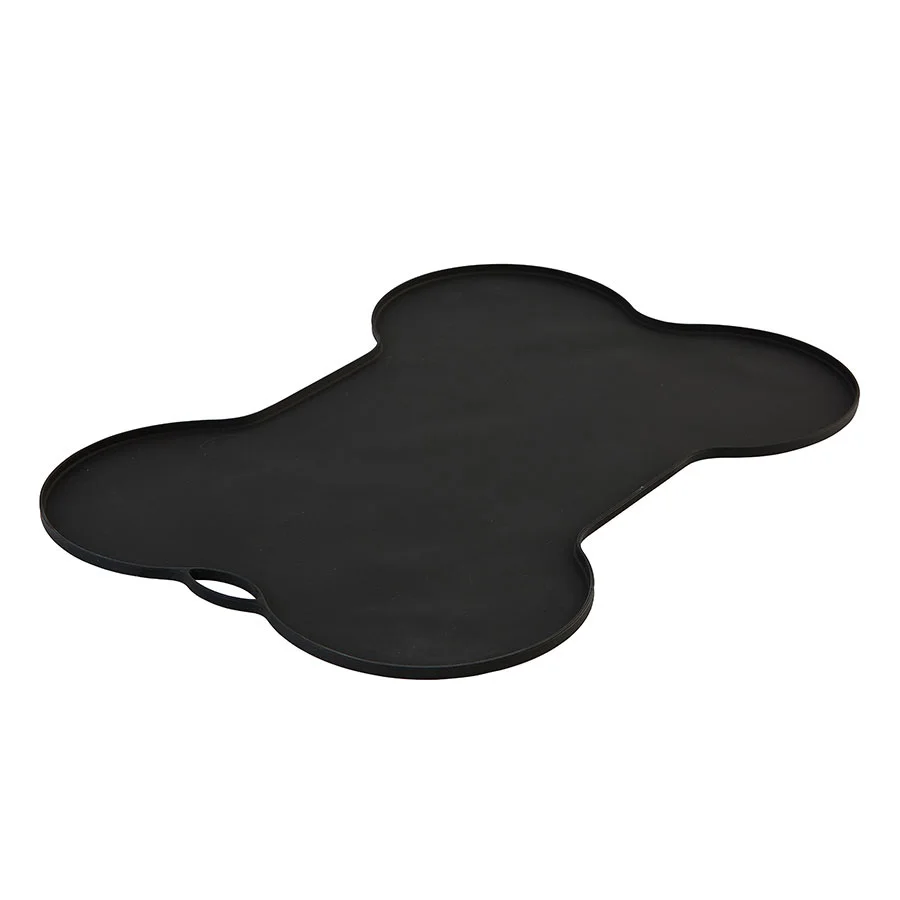 Original Design Pets at Home Bone Shaped Feeding Placemat Black Recyclable