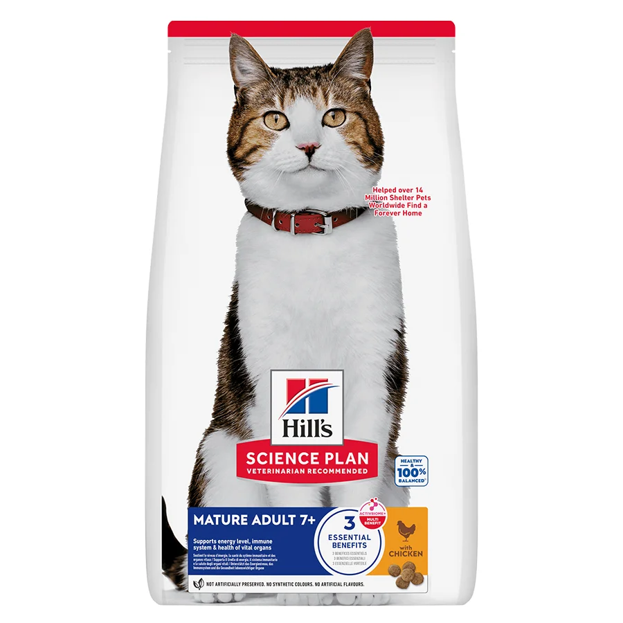 Efficient Hill x27 s Science Plan Mature Adult Dry Cat Food Chicken 1.5kg Reusable