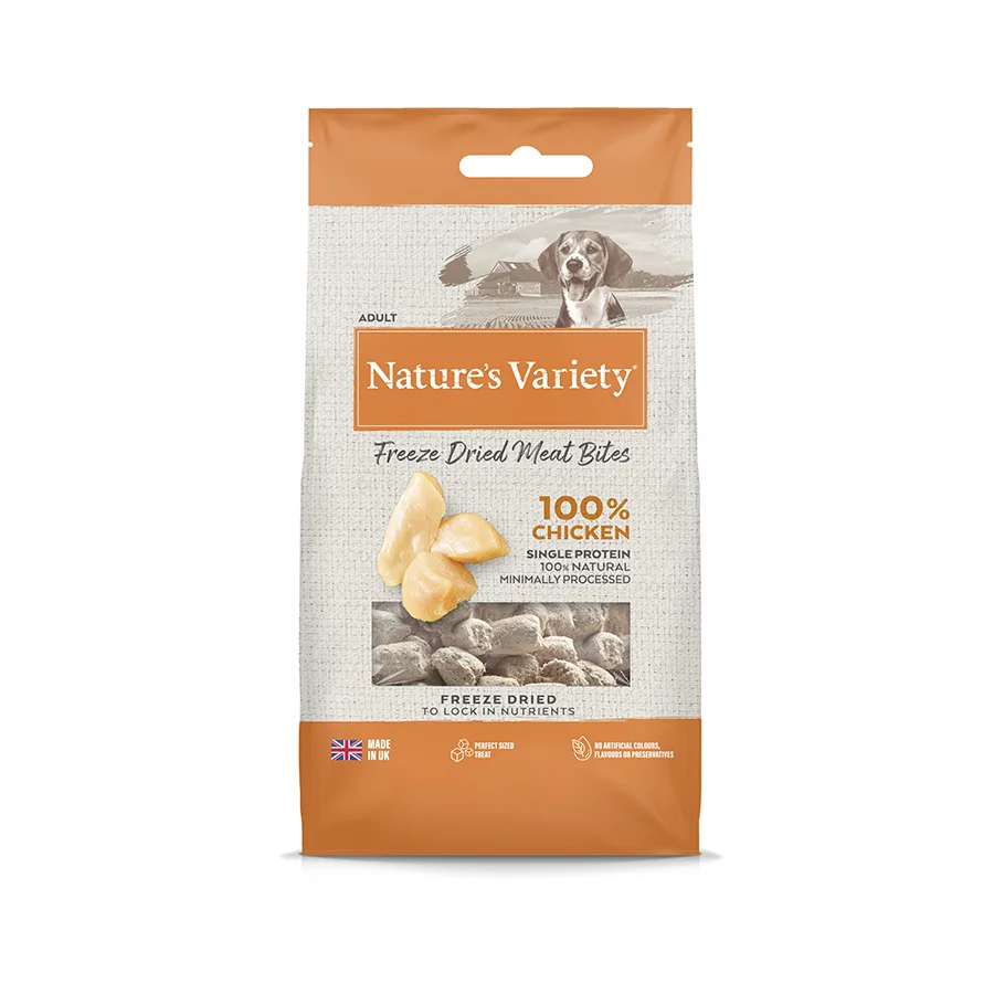Detailed Natures Variety Adult Dog ze Dried Food Topper Treat Chicken 20g Selected