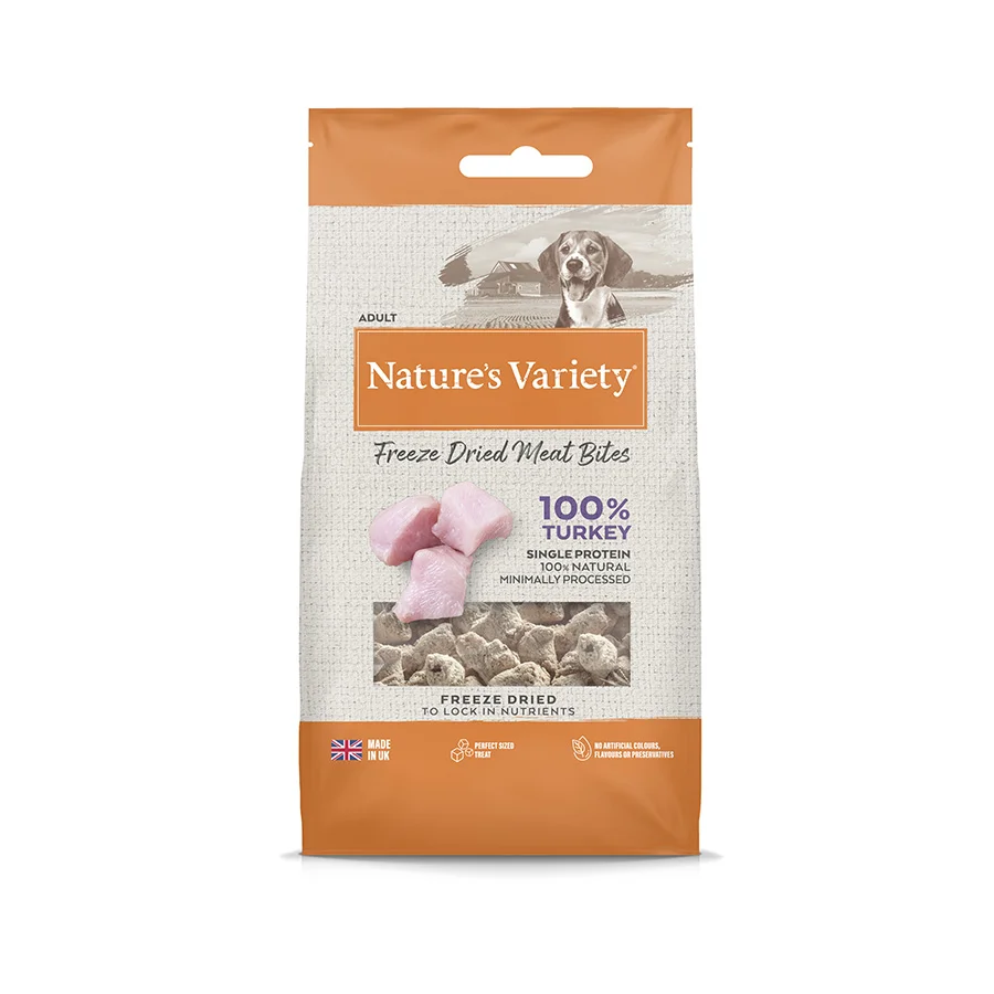 Stylish Natures Variety Adult Dog ze Dried Food Topper Treat Turkey 20g Verified