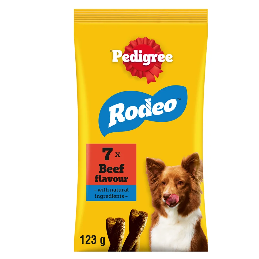 Innovative Pedigree Rodeo Dog Beef Sticks 7 Pack 123g Secure