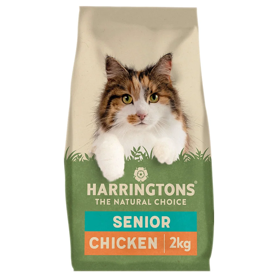 Luxury Harringtons Senior Dry Cat Food Chicken 2kg Comfortable