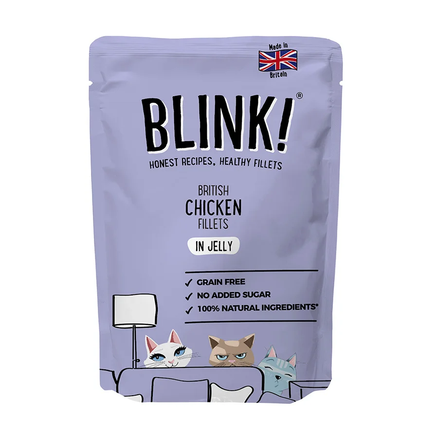 Efficient Blink Adult Cat Wet Food Chicken In Jelly 85g Prestigious