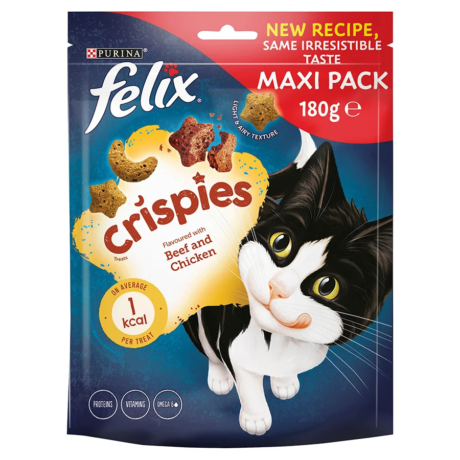 Trusted Felix Crispies Cat Treats Beef Chicken 180g Original Design