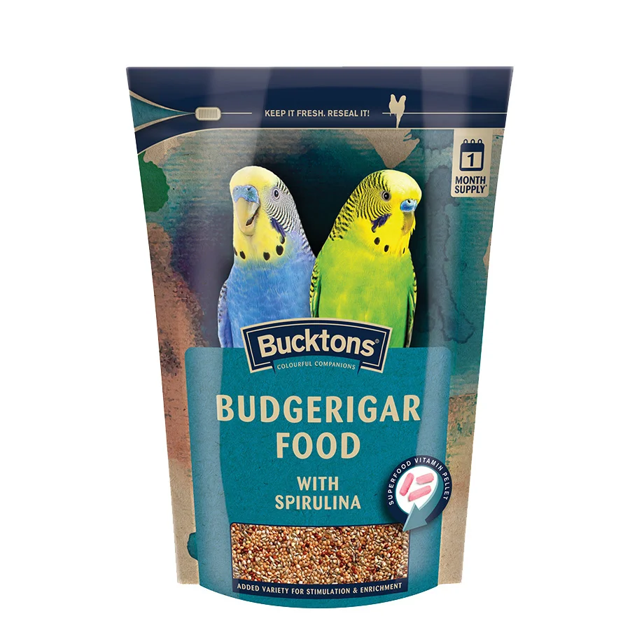 Optimized Bucktons Budgie Seed Mix With Spirulina 500g Original Design