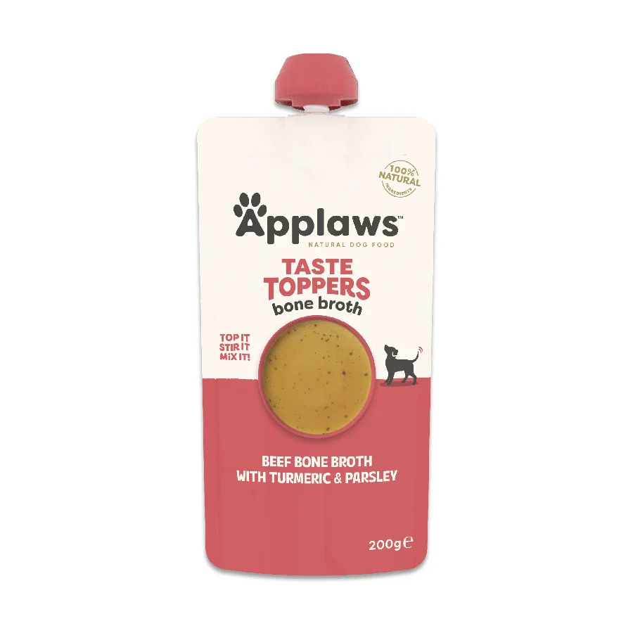 Reliable Applaws Taste Toppers Wet Dog Food Beef Bone Broth 200g Organic