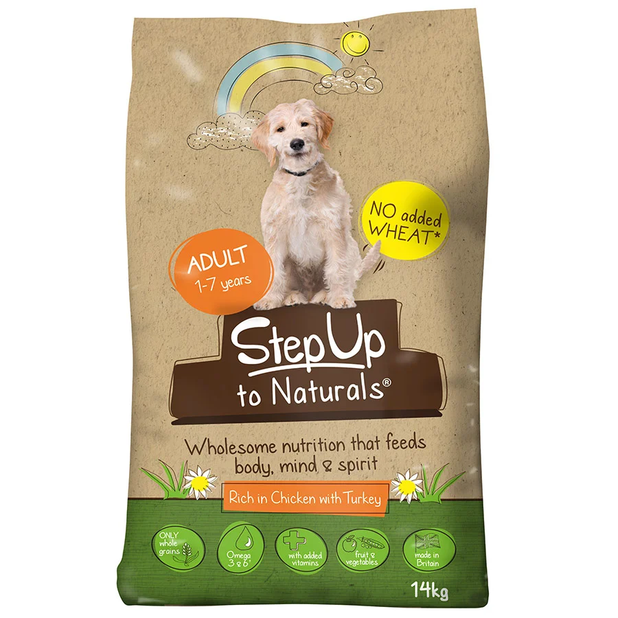 Elite Step Up Naturals Adult Dry Dog Food Chicken with Turkey 14kg Versatile