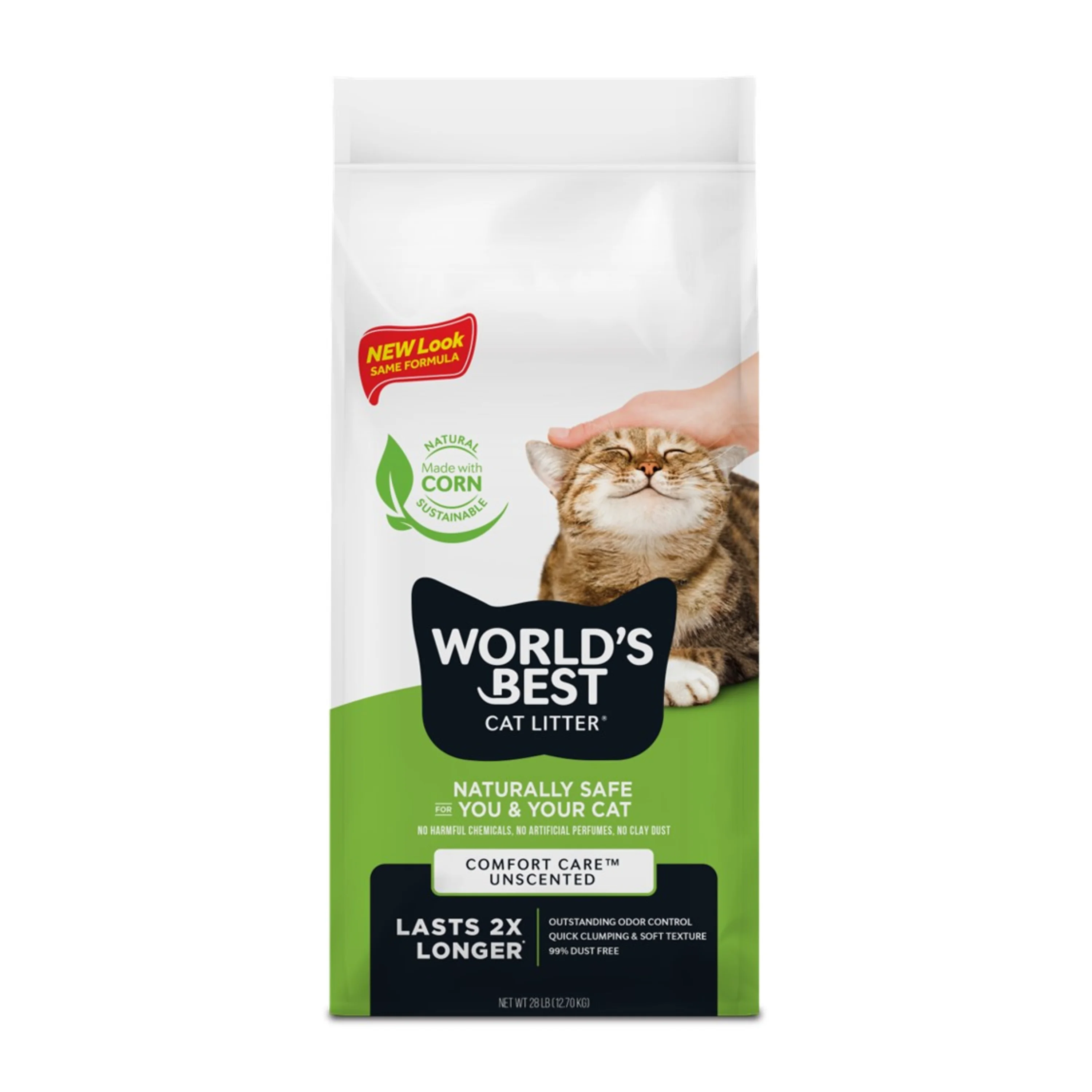 Recyclable World x27 s Quick Clumping Comfort Care Unscented Cat Litter User-Friendly