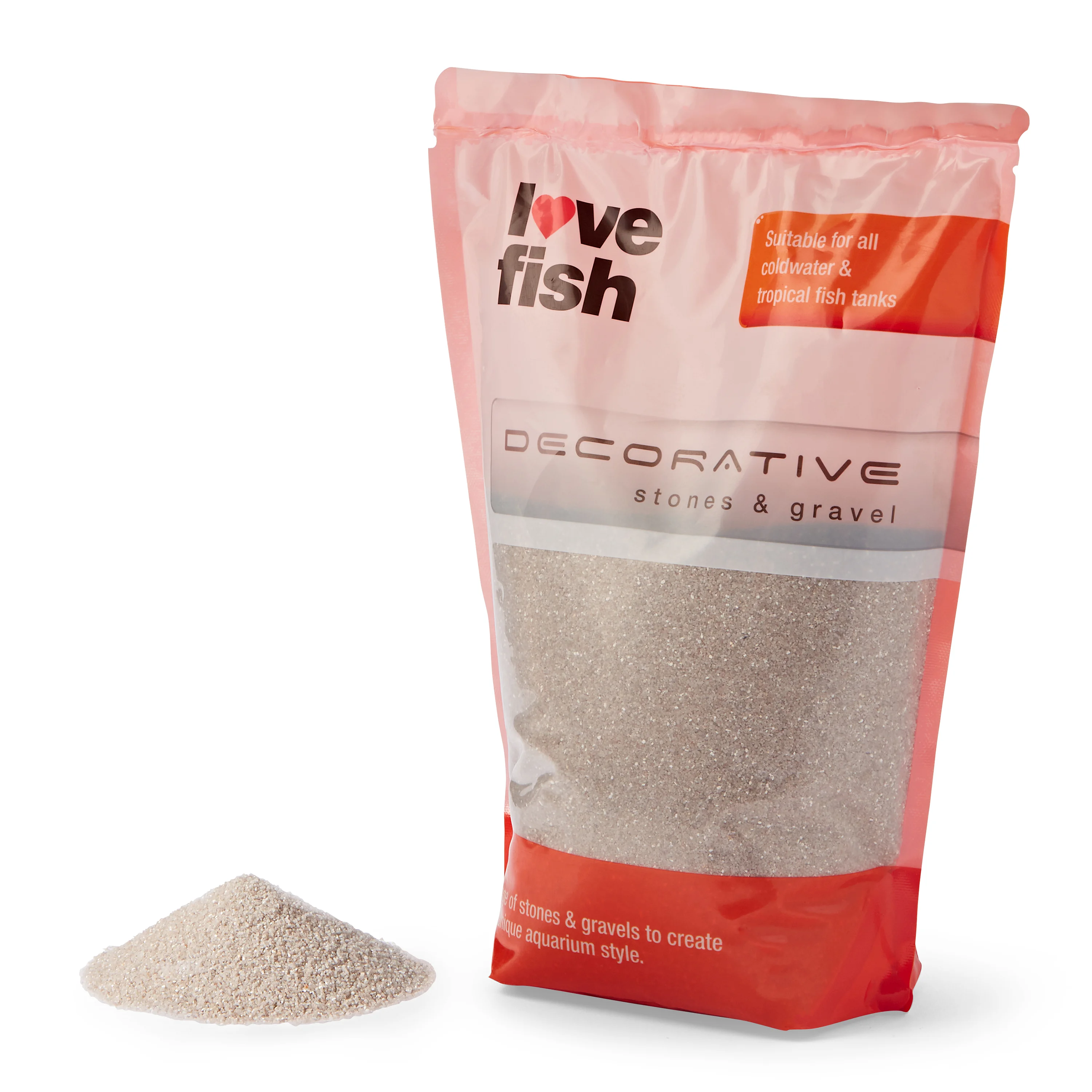 Safe Love Fish Aquarium Sand Pewter 2kg Optimized