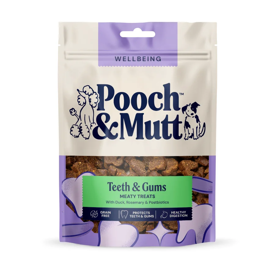Practical Pooch Mutt Dental Meaty Dog Treats with Duck Rosemary 120g Proven
