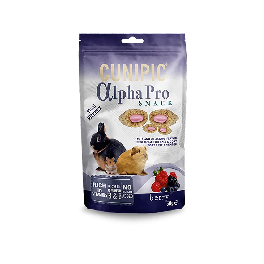 Consistent Cunipic Alpha Pro Small Animal Berry Treats 50g Detailed