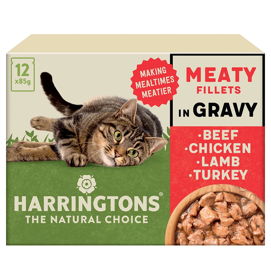Outstanding Harringtons Wet Cat Food Meat In Gravy 12x85g Selected