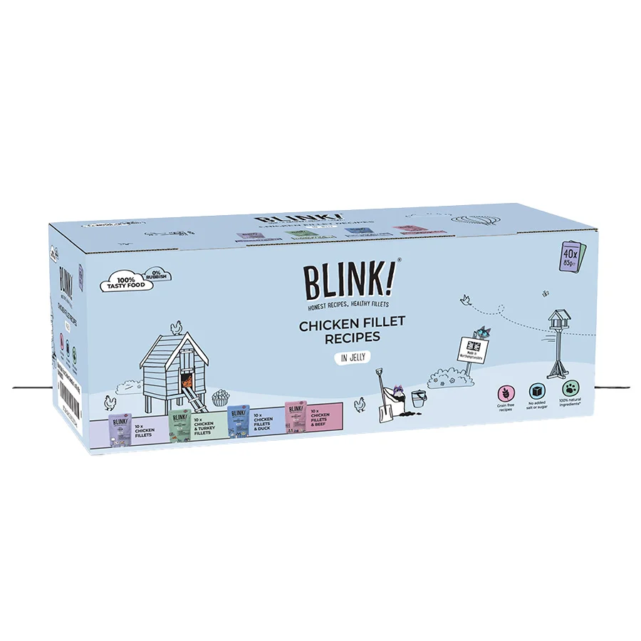 Convenient Blink Adult Cat Wet Food Chicken In Jelly 40x85g Original