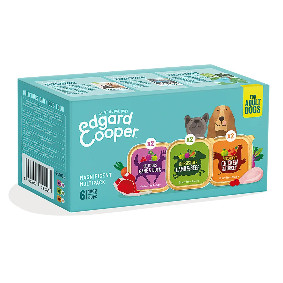 Smart Edgard Cooper Grain Wet Adult Dog Food 6x100g Practical