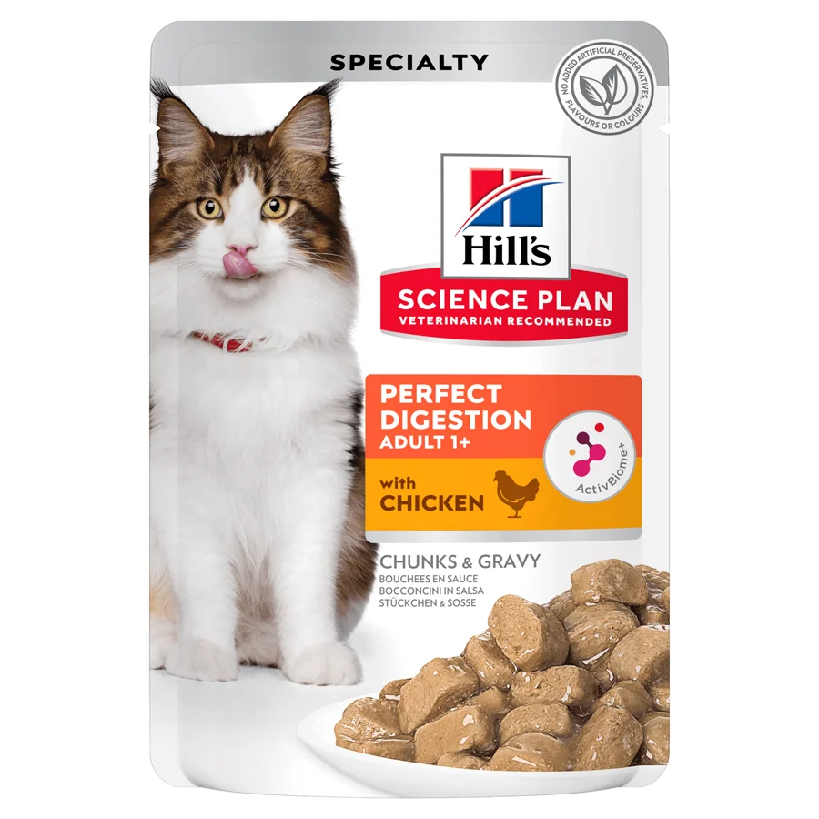 Enhanced Hill x27 s Science Plan Digestion Wet Adult Cat Food Chicken 12x85g Outstanding