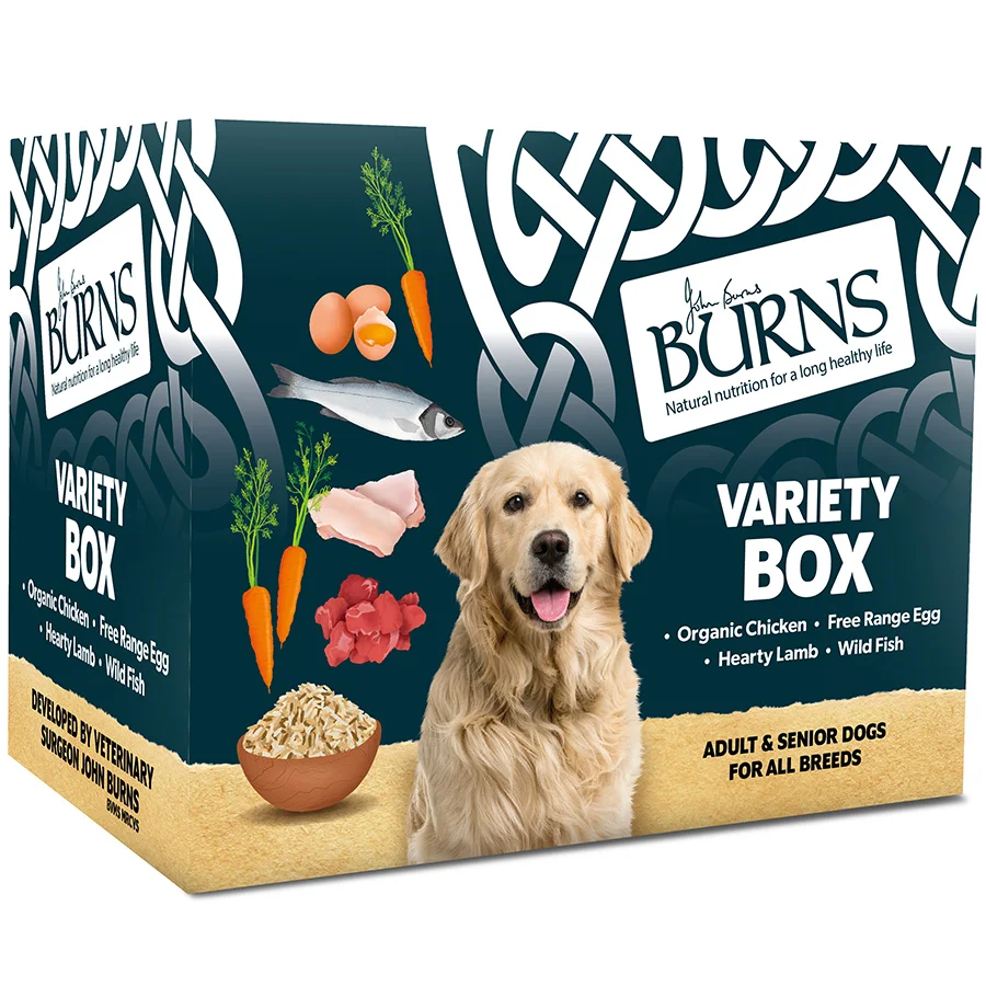 Quality Burns Variety Box Adult Senior Wet Dog Food Traditional