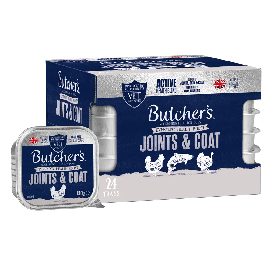 First-Class Butcher x27 s Grain Joints Coat Adult Wet Dog Food 24x150g User-Friendly
