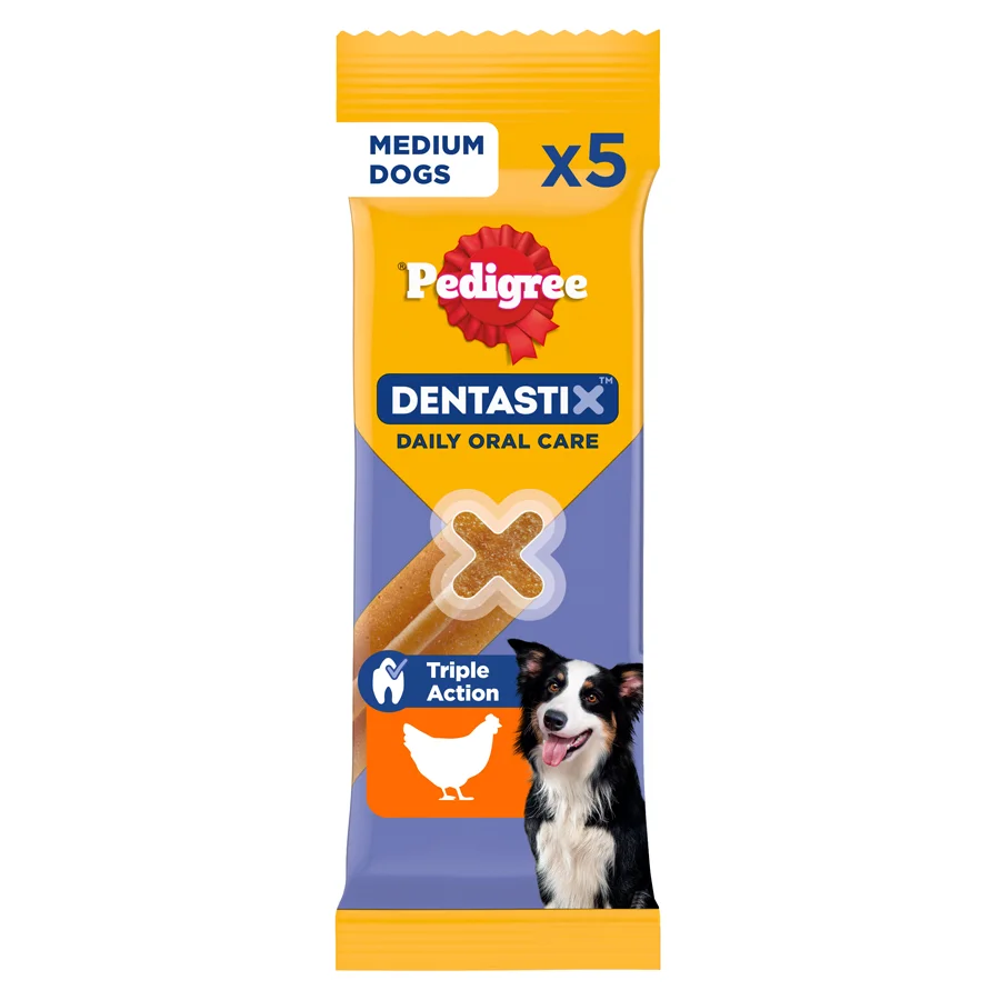 Next-Generation Pedigree Dentastix Daily Dental Treats Medium Adult Dog 5 Pack Certified