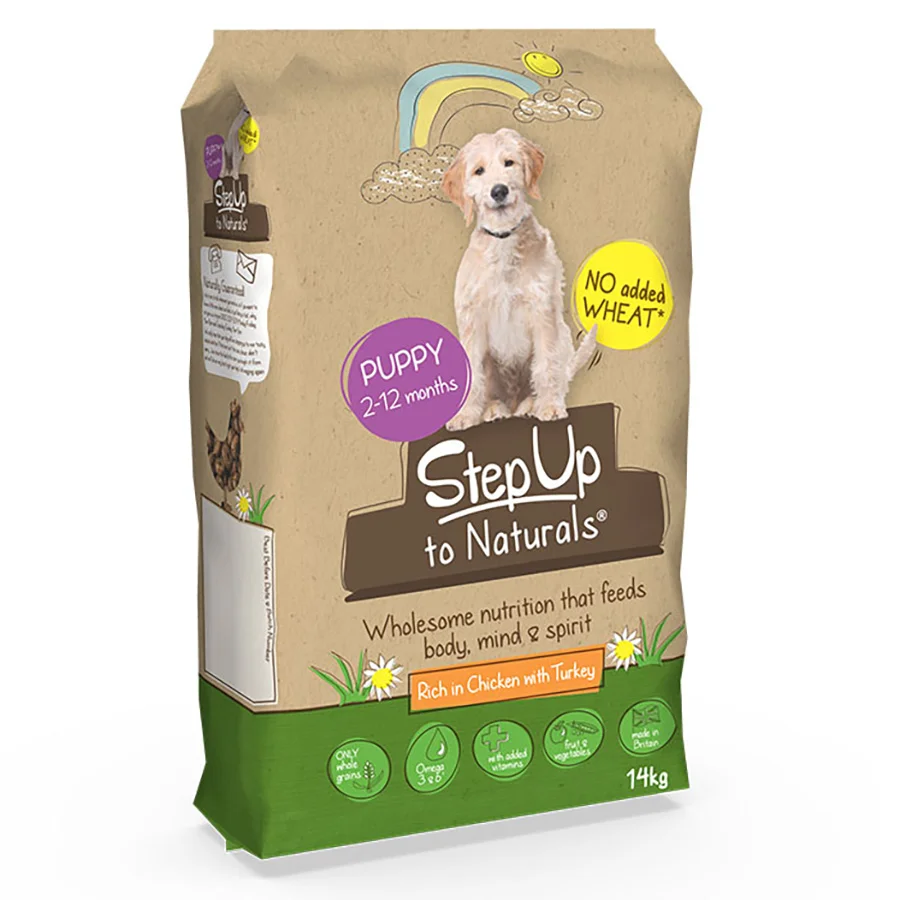 Top-Quality Step Up Naturals Dry Puppy Food Chicken with Turkey Elegant