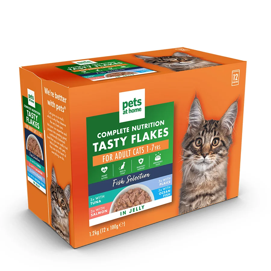 Safe Pets at Home Wet Adult Cat Food Fish In Jelly 12x100g Carefully Designed