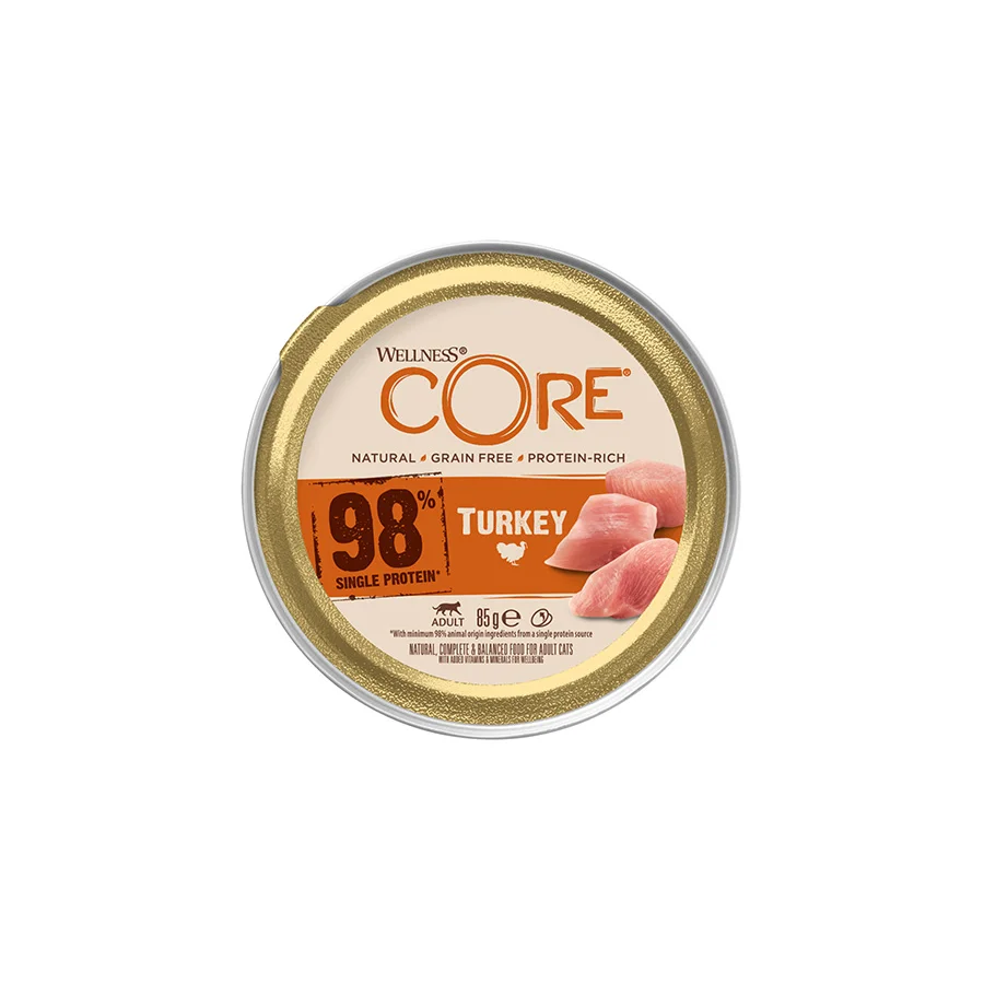 Sophisticated Wellness Core 98 Complete Wet Adult Cat Food with Turkey 12x85g Reliable