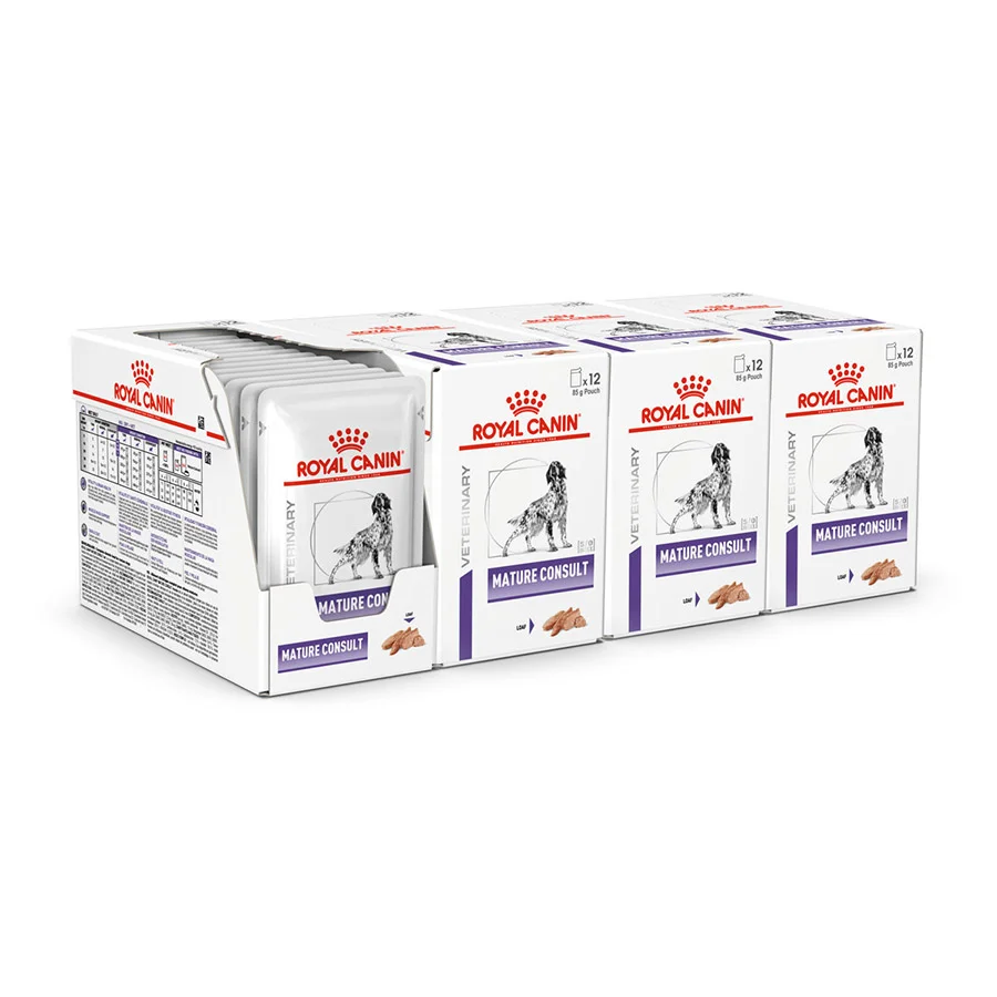 Comfortable Royal Canin Veterinary Mature Wet Dog Food Consult Loaf 48x85g Excellent