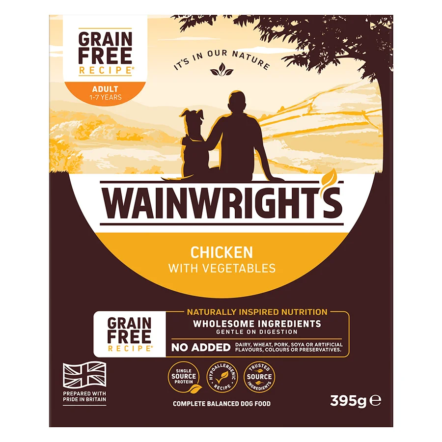 Stylish Wainwright x27 s Grain Adult Wet Dog Food Chicken 395g Breathable