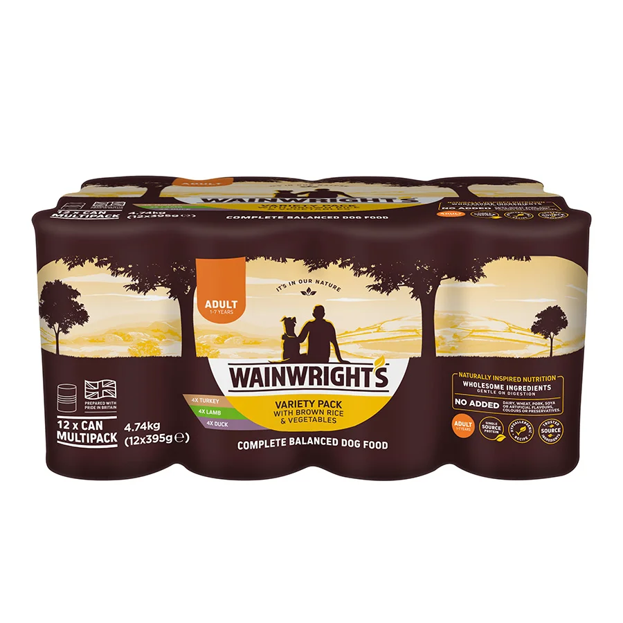 Comfortable Wainwright x27 s Wet Adult Dog Food Variety 12x395g High-End