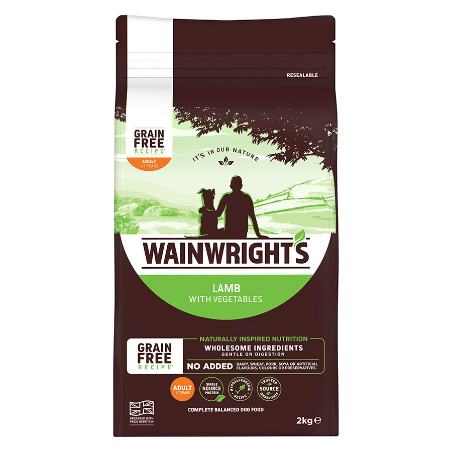Secure Wainwright x27 s Grain Adult Dry Dog Food Lamb Natural