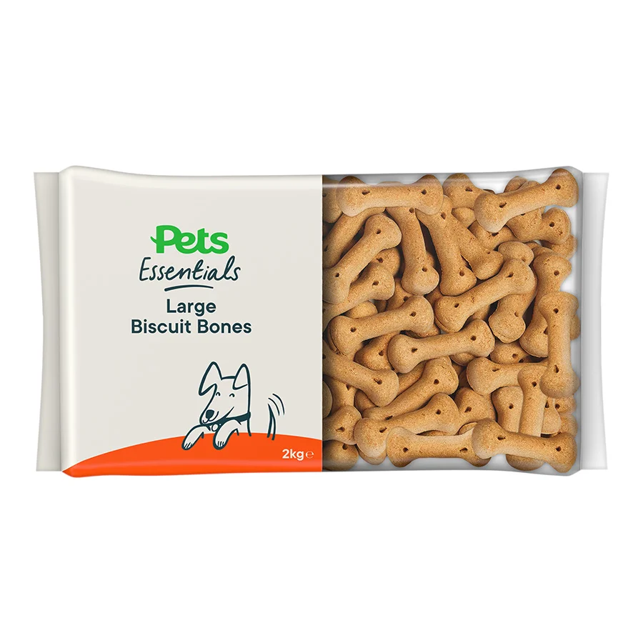 Environmentally Friendly Pets Essentials Bone Shaped Biscuit Large Dog Treats 2kg Classic