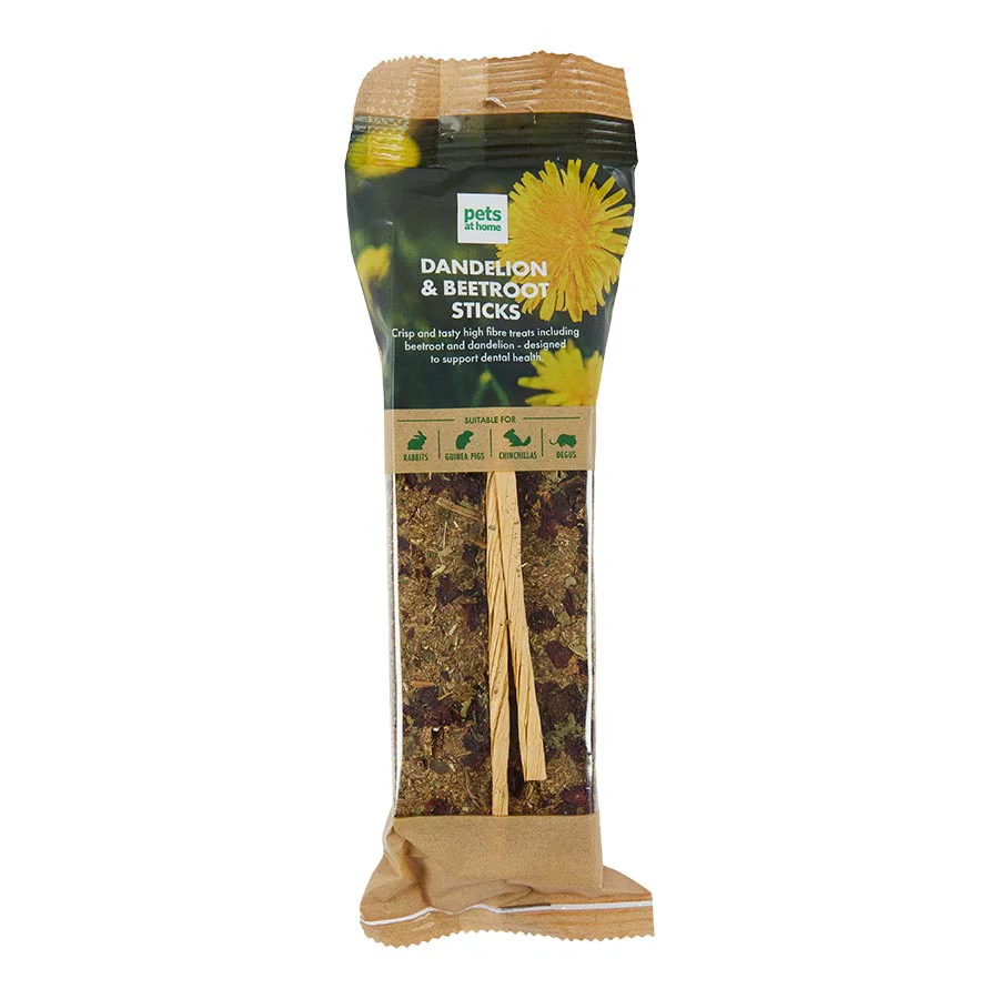 Convenient Pets at Home Small Animal Dandelion Beetroot Treats x2 70g Efficient