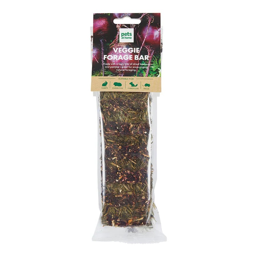 Crafted Pets at Home Small Animal Veggie Forage Treat Bar 45g Contemporary