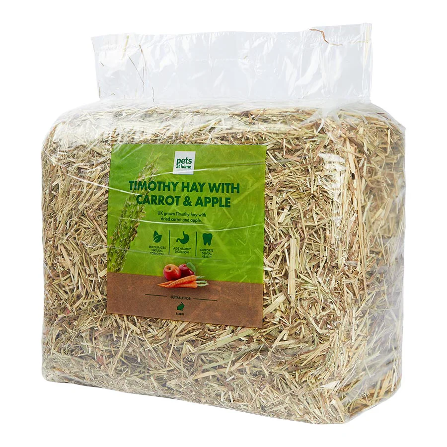 Trendy Pets at Home Rabbit Hay with Carrot Apple 1kg Selected