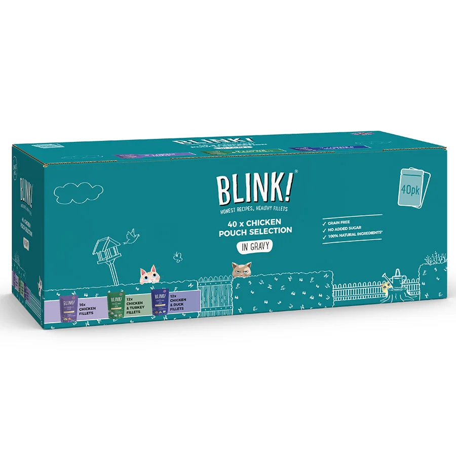 Effective Blink Adult Cat Wet Food Chicken In Gravy 40x85g Fast