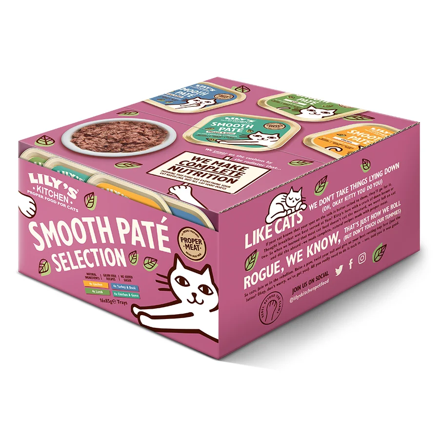 Convenient Lily x27 s Kitchen Adult Cat Wet Food Smooth Pate Selection 16x85g Trendy