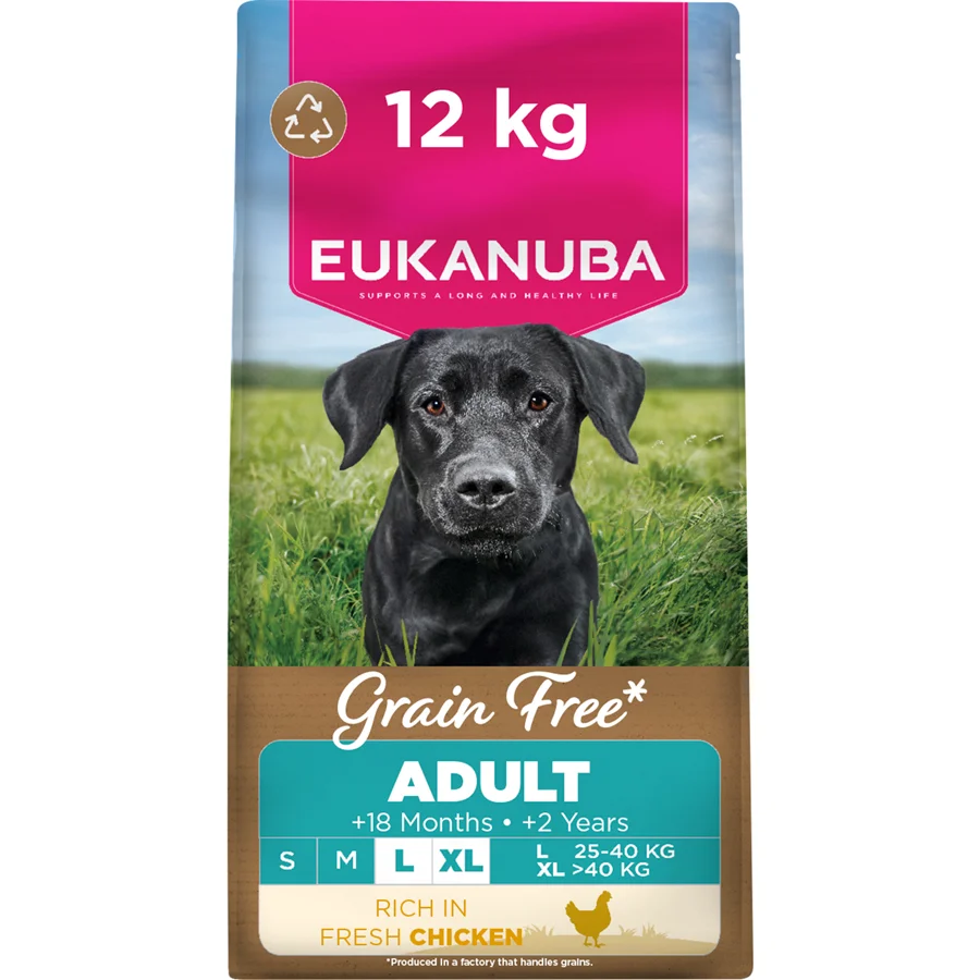 Functional Eukanuba Grain Large Breed Adult Dry Dog Food Chicken 12kg Classic