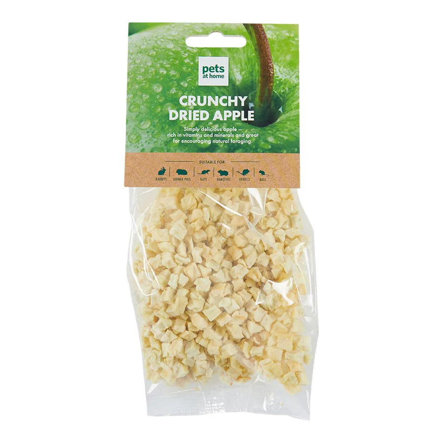 Smooth Pets at Home Small Pets Crunchy Dried Apple Treats 50g Prestigious