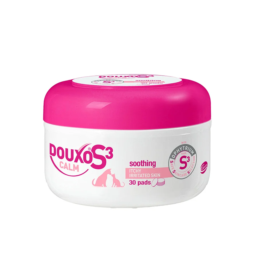 Long-Lasting Douxo S3 CALM Pads Itchy Irritated Sensitive Skin for Dogs Cats 30 Pack Consistent