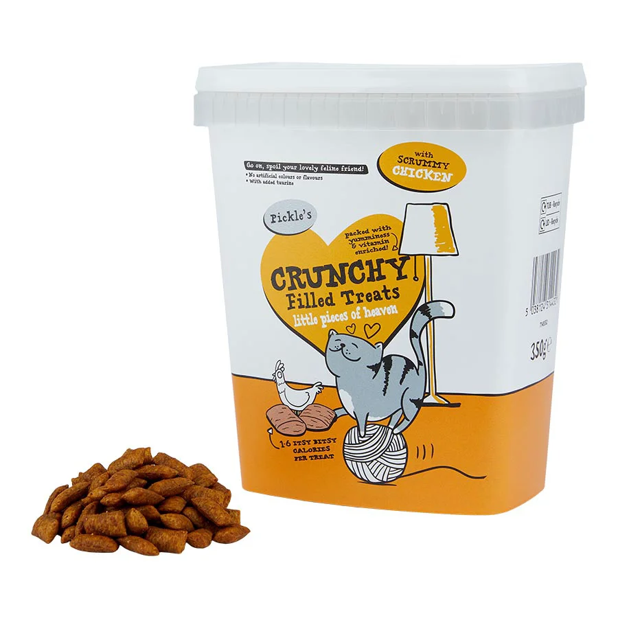 Minimalist Pickle x27 s Crunchy Filled Cat Treats Chicken 350g Lightweight